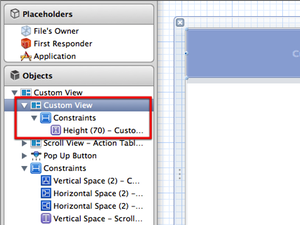 Xcode hidden constraint thumb